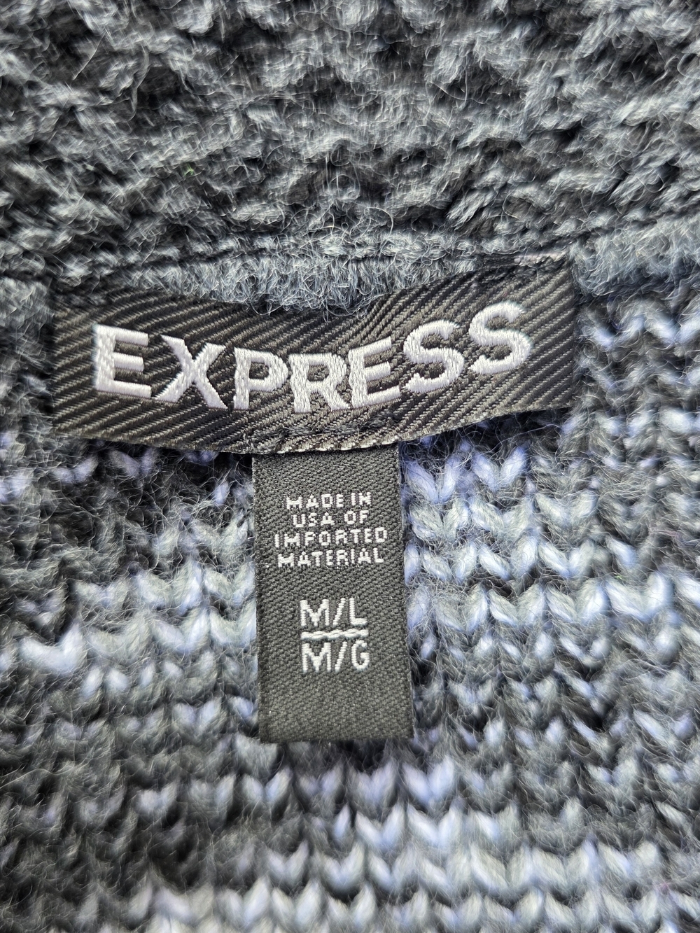 Express Aztec Open Front Cardigan M/L - Picture 6 of 12